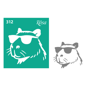 Трафарет многоразовый самоклеющийся №312 9×10см серия Животные ROSA TALENT