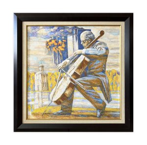 Painting September 11, 9/11, Rostropovich, artist Turansky Alexander Painting September 11, 9/11, Rostropovich, artist Turansky Alexander