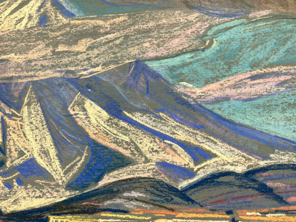 Pastel Koryak Hill, artist Mikhail Kokin Pastel Koryak Hill, artist Mikhail Kokin