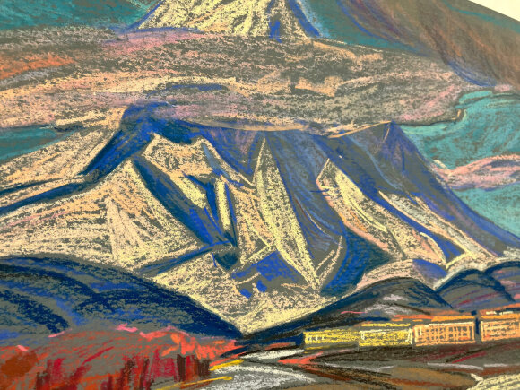 Pastel Koryak Hill, artist Mikhail Kokin Pastel Koryak Hill, artist Mikhail Kokin