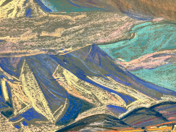 Pastel Koryak Hill, artist Mikhail Kokin Pastel Koryak Hill, artist Mikhail Kokin