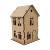 Заготовка Домик 3Д 1 ДВП 12,5х12,5х20см