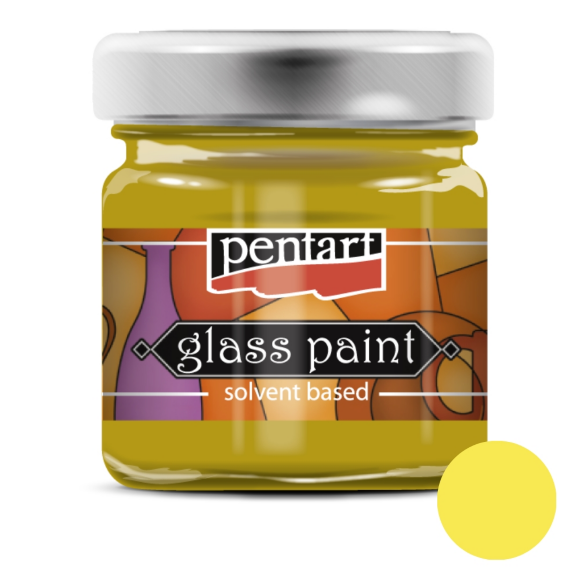 Краска витражная на основе раств. холодной фиксации Зеленая 30мл Pentart Краска витражная на основе раств. холодной фиксации Зеленая 30мл Pentart