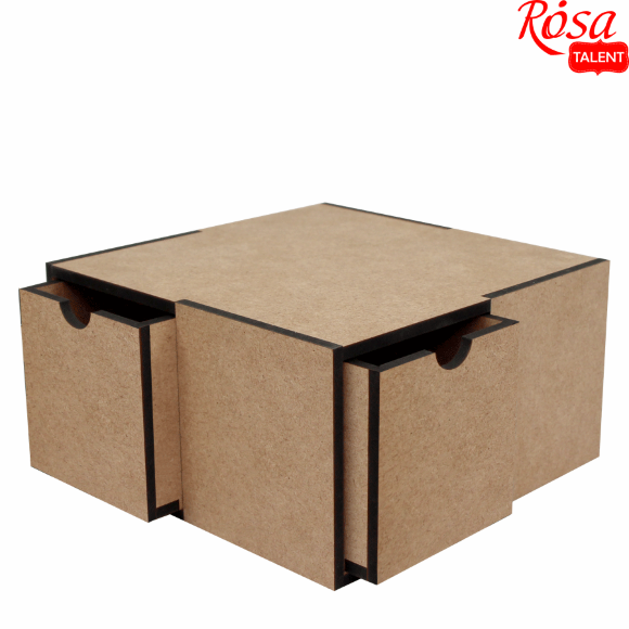 Органайзер для чая квадрат 4 ящичка МДФ 21х21х11см ROSA TALENT