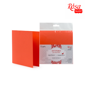 Набор листовочных заготовок 5 шт 15,5×15,5 см №9 красный 220г/м2 ROSA Talent