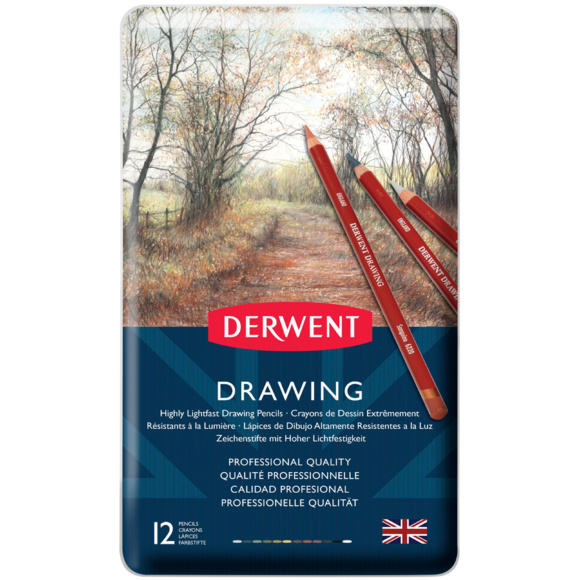Карандаши для рисунка Drawing 12шт Derwent Карандаши для рисунка Drawing 12шт Derwent