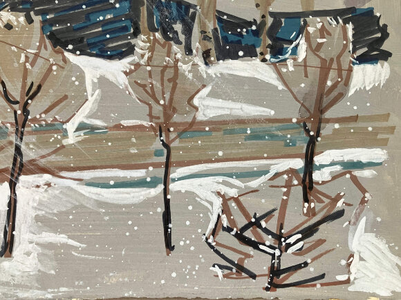 Pastel Winter, artist Mikhail Kokin Pastel Winter, artist Mikhail Kokin
