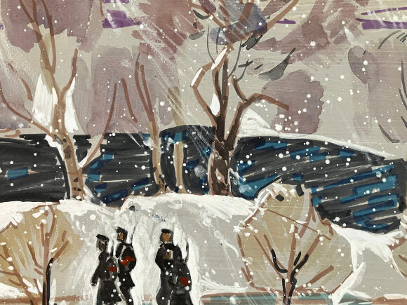 Pastel Winter, artist Mikhail Kokin Pastel Winter, artist Mikhail Kokin