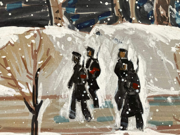 Pastel Winter, artist Mikhail Kokin Pastel Winter, artist Mikhail Kokin