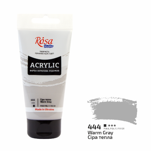 Краска акриловая Желтая светлая (446) 75 мл ROSA Studio