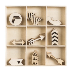 Набор мини-заготовок Стрелки направления 10,5х10,5см 45шт Knorr Prandell