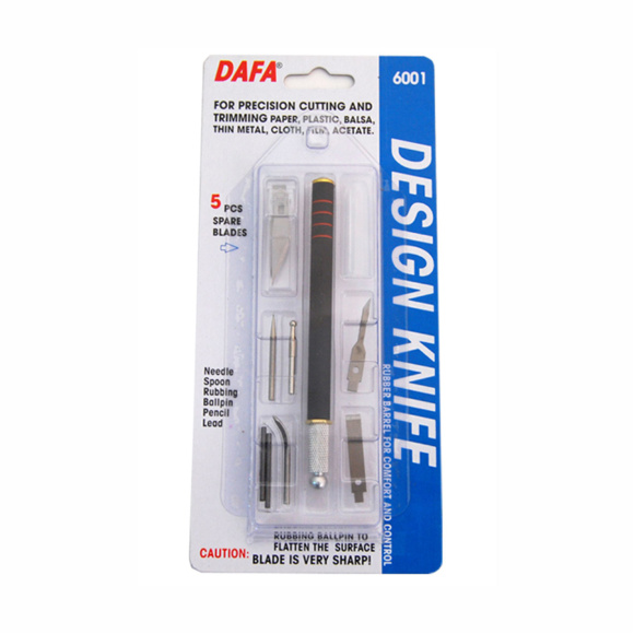 Набор для моделирования 6001: нож макетный/5 сменных лезвий + 7 насадок DAFA Набор для моделирования 6001: нож макетный/5 сменных лезвий + 7 насадок DAFA