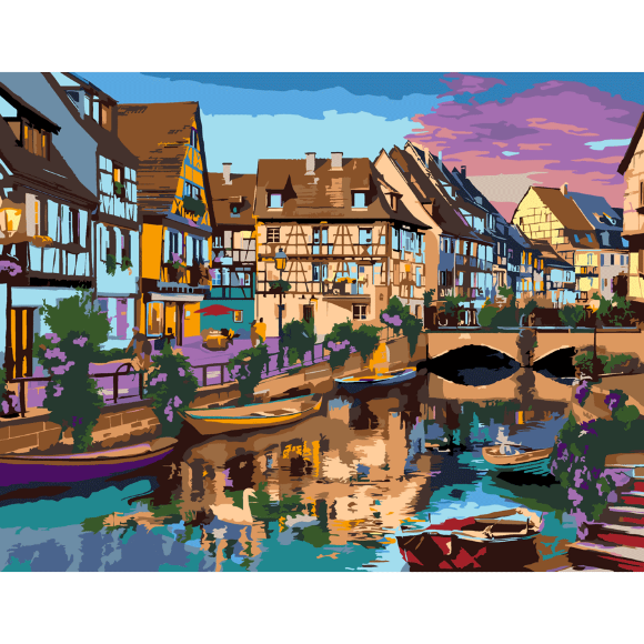 Картина по номерам „Colorful Сity“ 35×45см ROSA START