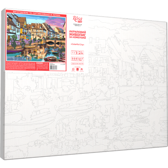 Картина по номерам „Colorful Сity“ 35×45см ROSA START