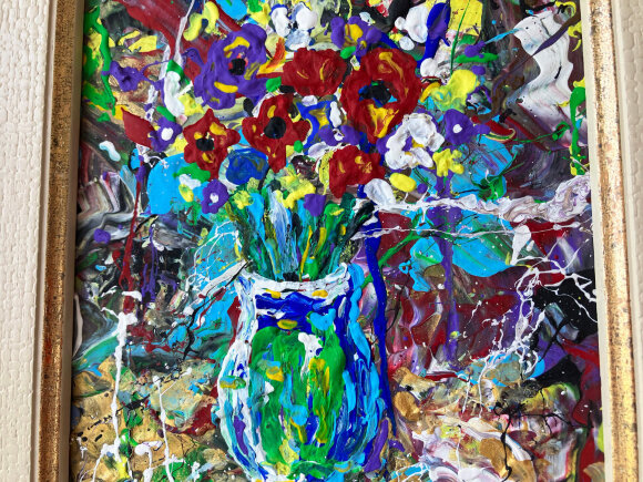 Painting Flower Still Life, artist Zaven Martirosyan Painting Flower Still Life, artist Zaven Martirosyan
