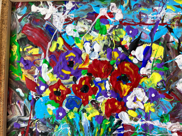 Painting Flower Still Life, artist Zaven Martirosyan Painting Flower Still Life, artist Zaven Martirosyan