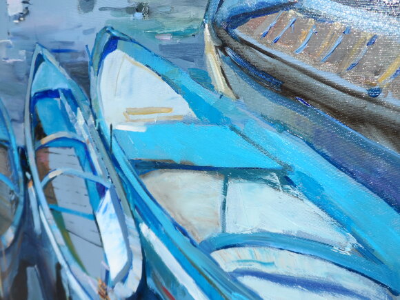 Картина Лодки Италии, художник Дулин Егор