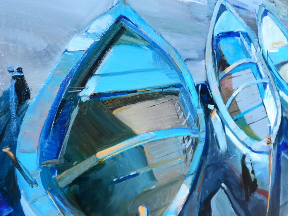 Картина Лодки Италии, художник Дулин Егор