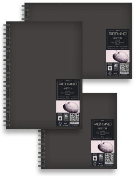 Блокнот для эскизов на спирали A5 (14,8х21 см) 110г/м2 80л Fabriano Блокнот для эскизов на спирали A5 (14,8х21 см) 110г/м2 80л Fabriano
