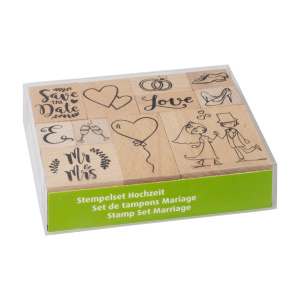 Набор резиновых штампов Свадьба 11шт Heyda
