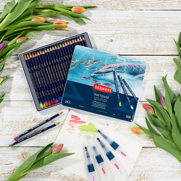 Чорнильні олівці Inktense 24кол Derwent