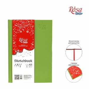 Блокнот для рисунка A5 (14,8х21см) 100г/м2 96л. фисташковый ROSA Studio