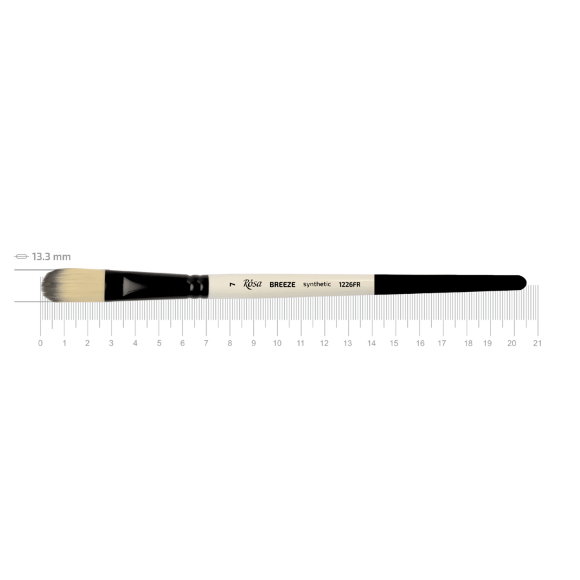 Кисть синтетика овальная BREEZE 1226FR №0 короткая ручка ROSA