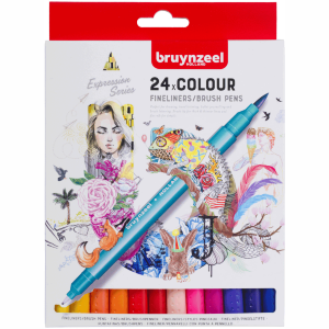 Набор линеров-кистей BRUSHPEN двухсторонние 24цв. Bruynzeel