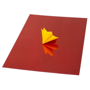 Картон для дизайна Зеркальный Красный/белый 25х35 см 280г/м2