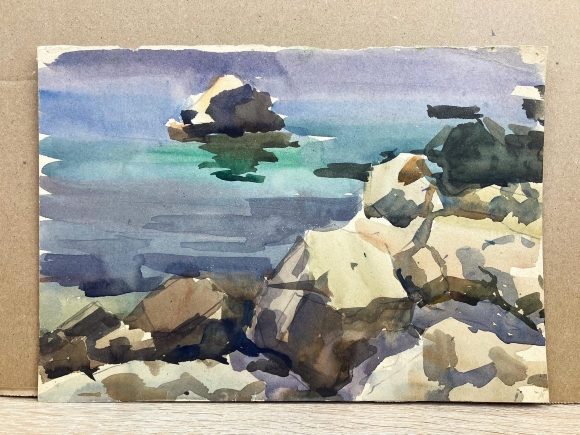 Watercolor By the Sea, artist Mikhail Kokin