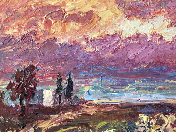 Картина Ніжність заходу сонця, художник Макаров Віктор Картина Ніжність заходу сонця, художник Макаров Віктор