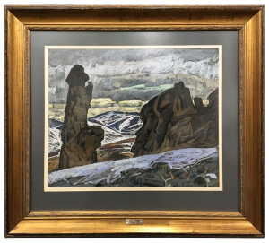 Pastel Winter mountains, artist Kokin Mikhail - sold Pastel Winter mountains, artist Kokin Mikhail - sold