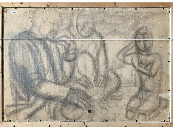 Painting Feeding Horses, artist Alexander Turansky Painting Feeding Horses, artist Alexander Turansky