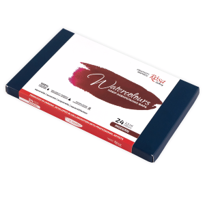 Набор акварельных красок MODERN картонный пенал 24цв. х 2,5мл кювета ROSA Gallery