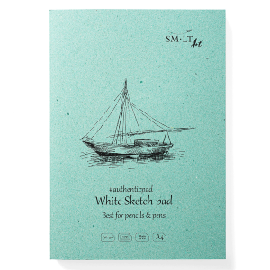 Блокнот-склейка для рисунка AUTHENTIC А4 90г/м2 120л белый цвет SM-LT Art