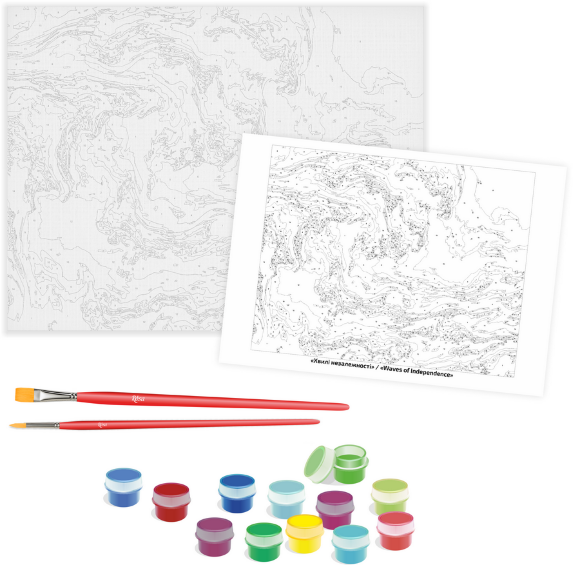 Картина по номерам „Волны независимости“ 35×45см ROSA START