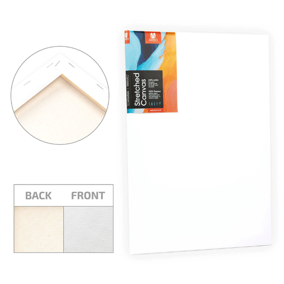 Arteo stretcher frame 45×60 cm, fine grain acrylic primer, cotton 280g/m2