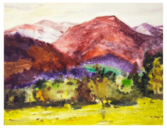 Акварель Красные горы, художник Нечвоглод Николай Акварель Красные горы, художник Нечвоглод Николай