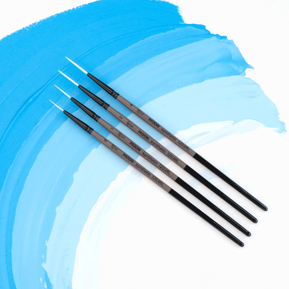 Кисть синтетика лайнер MOON 1203RL №0 короткая ручка ROSA