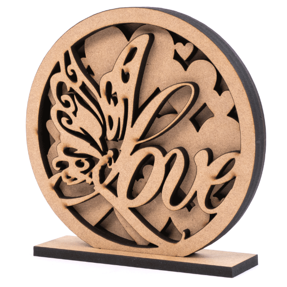 3D композиция „Love“ 1, МДФ, 15х15см, ROSA Talent 3D композиция „Love“ 1, МДФ, 15х15см, ROSA Talent