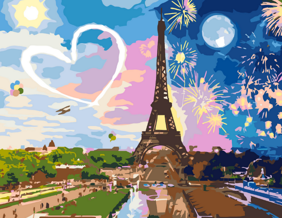 Картина по номерам "Невероятный Париж" 35×45см ROSA START