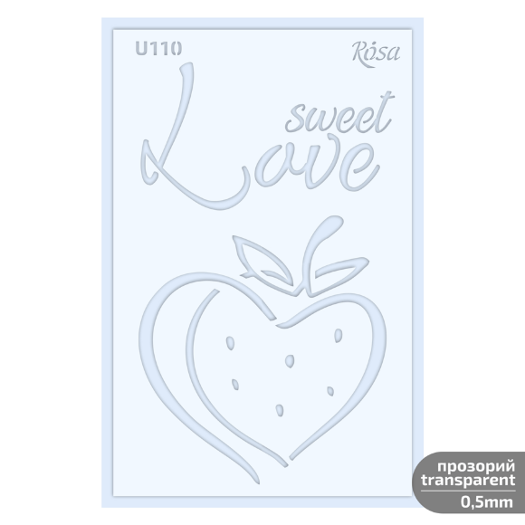 Трафарет многоразовый универсальный №U110 серия Love 13х20см прозрачный 0,5мм ROSA TALENT Talent Трафарет многоразовый универсальный №U110 серия Love 13х20см прозрачный 0,5мм ROSA TALENT Talent