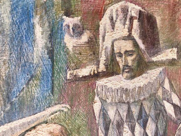Картина Арлекін та дама, художник Туранський Олександр - продано Картина Арлекін та дама, художник Туранський Олександр - продано