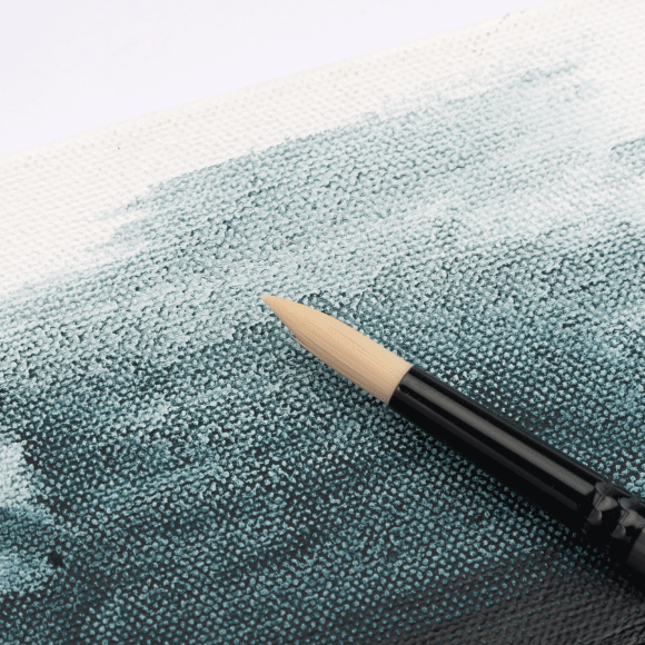 Кисть синтетика круглая TERRA 1608R №000 длинная ручка ROSA