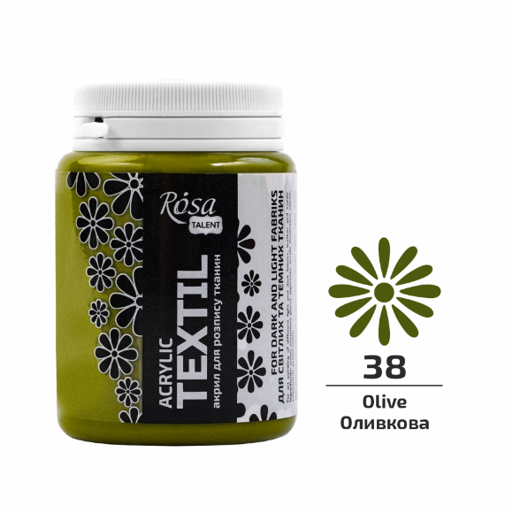 Краска для ткани Красная темная (07) 80мл ROSA Talent