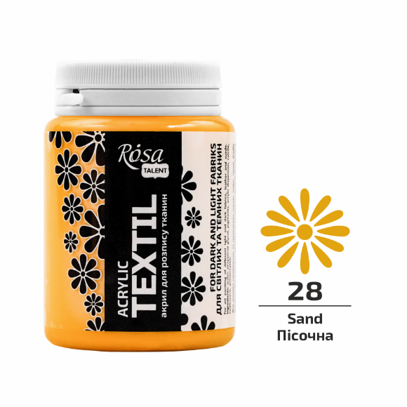 Краска для ткани Красная темная (07) 80мл ROSA Talent