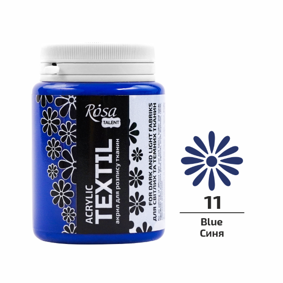 Краска для ткани Красная темная (07) 80мл ROSA Talent