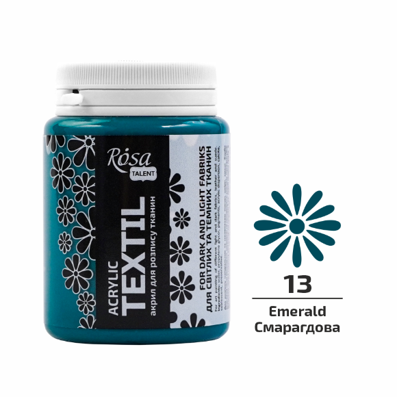 Краска для ткани Красная темная (07) 80мл ROSA Talent