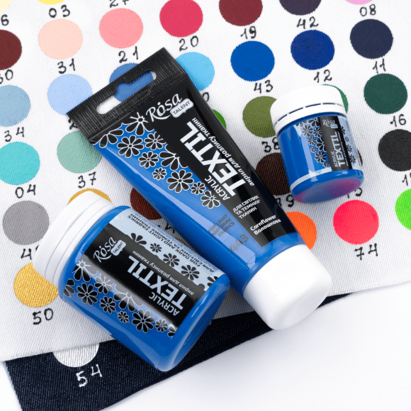 Краска для ткани Красная темная (07) 80мл ROSA Talent