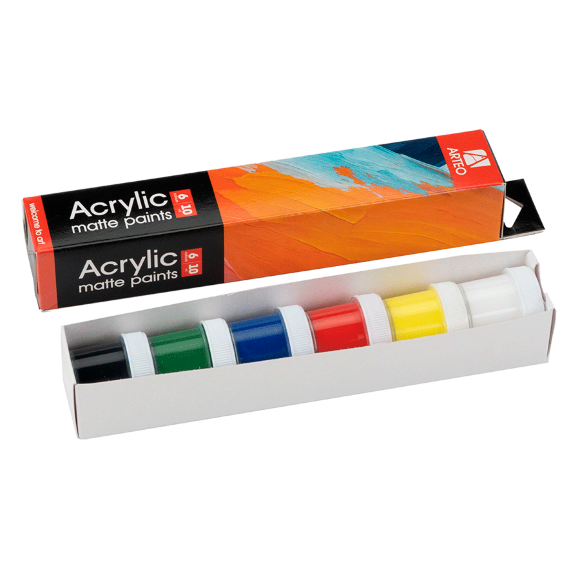 Набор акриловых красок Art матовый 6×10мл Arteo